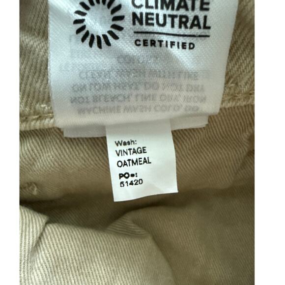 Reformation Val 90s Mid Rise Straight Jeans in Vintage Oatmeal Size 28 - Picture 11 of 11